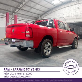 DODGE RAM 1500 – 4X4 LARAMIE 5.7 V8 AT 2016