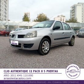 CLIO AUTHENTIQUE 1.2 PACK II 5 PUERTAS – 2011